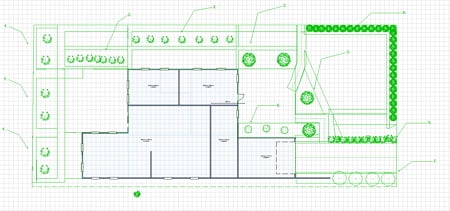 Haveplan, plantegning