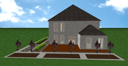 3D haveplan, nyplantet